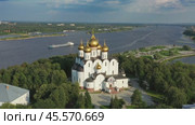 Assumption Cathedral in Yaroslavl Russia (2019 год). Стоковое видео, видеограф Михаил Коханчиков / Фотобанк Лори