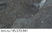 Construction, excavator bucket with earth строительство, ковш с землей экскаватора. Стоковое видео, видеограф Опока Алексей / Фотобанк Лори