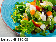 Salad with pickled merluccius. Стоковое фото, фотограф Яков Филимонов / Фотобанк Лори