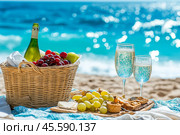 Picnics seaside holidays, Quality rest, fight against procrastination. Стоковое AI-изображение, AI-художник Ирина Ручушкина / Фотобанк Лори