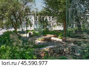 Square dedicated to Aksakov family and fairy tale The Scarlet Flower, Samara, Russia (2024 год). Редакционное фото, фотограф Ирина Кононова / Фотобанк Лори