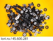 RUSSIAN, MART 16, 2019. Constructor Lego Classic. Small details in bulk. Редакционное фото, фотограф Андрей Аркуша / Фотобанк Лори