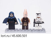 RUSSIA, May 16, 2018. Constructor Lego Star Wars. Various mini-figures from different episodes of the saga. Редакционное фото, фотограф Андрей Аркуша / Фотобанк Лори