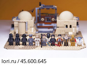 RUSSIA, SAMARA, NOVEMBER 20, 2021 - A collection of Star Wars minifigures - First Order officers and stormtroopers. Редакционное фото, фотограф Андрей Аркуша / Фотобанк Лори