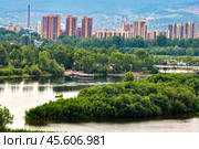 Город Красноярск. Дельта реки Енисей (2024 год). Стоковое фото, фотограф Александр Тараканов / Фотобанк Лори