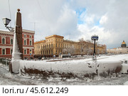 Зимний Санкт-Петербург. Поцелуев мост через Мойку (2011 год). Стоковое фото, фотограф Александр Алексеев / Фотобанк Лори