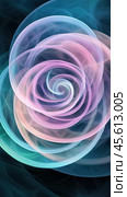 Spiral of pastel-colored fractal patterns creates a mesmerizing abstract design, AI. Стоковое AI-изображение, AI-художник Сергей Старуш / Фотобанк Лори