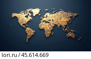 World map with glowing network connections on a dark background, symbolizing global communication, AI. Стоковое AI-изображение, AI-художник Сергей Старуш / Фотобанк Лори