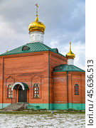 Храм-часовня во имя Иоанна Златоуста. Село Бигила. Тюменская область (2023 год). Стоковое фото, фотограф Александр Тараканов / Фотобанк Лори