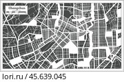 Changchun China City Map in Retro Style. Outline Map. Стоковая иллюстрация, иллюстратор Игорь Сорокин / Фотобанк Лори