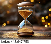 "Time is like sand" is a saying that means that time has no beginning and no end, it is endless and difficult to stop. Стоковое AI-изображение, AI-художник Сергей Елизарьев / Фотобанк Лори