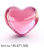 Beautiful pink heart symbolizing love, affection, and commitment suitable for weddings or romantic occasions. Стоковое AI-изображение, AI-художник Елена Зубкова / Фотобанк Лори