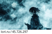 Sorcerer conjuring magic symbols in a mystical atmosphere. Стоковое AI-изображение, AI-художник Юрий Поздников / Фотобанк Лори