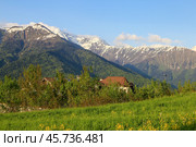 Горный пейзаж , Роза Хутор, Сочи. Стоковое фото, фотограф Римма Тельнова / Фотобанк Лори
