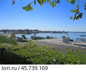 Nesebar, Bulgaria. August 01, 2024.Panorama of Old Town of Nessebar and seaside. Редакционное фото, фотограф Мария Фетисова / Фотобанк Лори