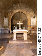 Interior of catholic church Apostle Paul in the city of Damascus. Syria. Стоковое фото, фотограф Евгений Ткачёв / Фотобанк Лори