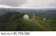 Special scientific astrophysical Observatory. Astronomical center for ground-based observations of the universe with a large telescope. Стоковое видео, видеограф Андрей Армягов / Фотобанк Лори