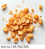 Honey roasted peanuts crumble, creating a delicious snacking experience. Стоковое AI-изображение, AI-художник Иван Рябоконь / Фотобанк Лори