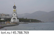 Novorossiysk, Russia 28 August 2024 Church of St. Peter and Fevronia of the Murom Wonderworkers on the embankment of Novorossiysk in the Black Sea coast. Стоковое фото, фотограф Фотограф / Фотобанк Лори