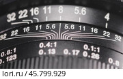 Macro close-up of the old lens. Стоковое видео, видеограф Андрей Армягов / Фотобанк Лори