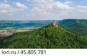 Hohenzollern Castle, Germany. Aerial FPV drone flights. (2018 год). Стоковое видео, видеограф Андрей Армягов / Фотобанк Лори