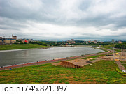 Чебоксарский залив. Город Чебоксары (2024 год). Редакционное фото, фотограф Макаров Алексей / Фотобанк Лори