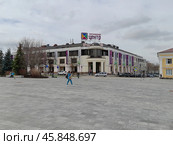 Торгово-развлекательный комплекс "Центр" в Дмитрове. Московская область, Россия (2024 год). Редакционное фото, фотограф Елена Коромыслова / Фотобанк Лори