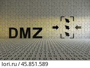 DMZ concept text sunlight 3D illustration. Стоковая иллюстрация, иллюстратор Максим Иванов / Фотобанк Лори