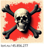 Jolly Roger. Стоковое AI-изображение, AI-художник RamA / Фотобанк Лори