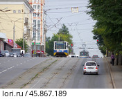 Пейзаж улицы Революционная, город Уфа, Башкирия (2019 год). Редакционное фото, фотограф Алексей Иванов / Фотобанк Лори
