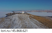 Stupa at Ogoy Island on Baikal lake (2022 год). Стоковое видео, видеограф Михаил Коханчиков / Фотобанк Лори