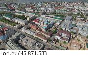 Казань - Собор Петра и Павла (аэросъемка 2022 года) Стоковое видео, видеограф Владислав Самошкин / Фотобанк Лори