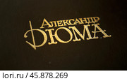 Александр Дюма. Надпись на книге. Редакционное фото, фотограф Семён Прудий / Фотобанк Лори