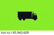 Truck on green screen. Van car motion isolated on green background. Lorry is moving animated on chroma key backdrop. 2D Animation. 4K Video. Semi-Truck Vehicle whose wheels are spinning and is driving. Стоковое AI-видео, аниматор Марина Демидюк / Фотобанк Лори
