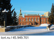 Город Омск, здание Омского Городского Совета. Стоковое фото, фотограф Виктор Топорков / Фотобанк Лори