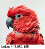 Female gang gang cockatoo showing her beautiful red plumage. Стоковое AI-изображение, AI-художник Иван Рябоконь / Фотобанк Лори