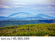 the highest peaks of the southern urals mount yamantau on an autumn day. Стоковое фото, фотограф Акиньшин Владимир / Фотобанк Лори