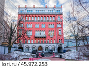 Доходный дом Н.К. Кусевицкой, Глазовский переулок, Москва. Редакционное фото, фотограф Baturina Yuliya / Фотобанк Лори