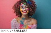 Celebrating Holi With Vibrant Colors and Joyful Traditions in a Spring Festival Atmosphere. Стоковое AI-видео, аниматор Sergey Grishin / Фотобанк Лори