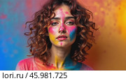 Celebrating Holi With Vibrant Colors and Joy in the Spirit of Indian Traditions and Cultural Unity. Стоковое AI-видео, аниматор Sergey Grishin / Фотобанк Лори