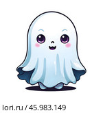 Mascot character illustration drawing ghost halloween sublimation on white background. Стоковое AI-изображение, AI-художник Наталья Симакова / Фотобанк Лори