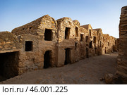 Remains of traditional mudbrick granaries in Ksar Daghar, Tunisia. Стоковое фото, фотограф Яков Филимонов / Фотобанк Лори