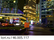 Бизнес-центр "Москва-Сити". Ночной вид (2024 год). Стоковое фото, фотограф Александр Тараканов / Фотобанк Лори