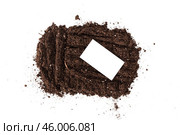 Soil or dirt section isolated on white background. Стоковое фото, фотограф Сергей Толмачёв / Фотобанк Лори