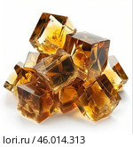Citrine crystal group sparkling on white background. Стоковое AI-изображение, AI-художник Иван Рябоконь / Фотобанк Лори