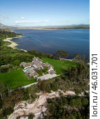 Hermanus Klein River Lagoon, Kleinriversvlei, South Africa. Aerial drone photo (2023 год). Стоковое фото, фотограф Екатерина Якименко / Фотобанк Лори