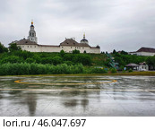 Sviyazhsk, Our Lady of the Assumption Monastery on the island. General view of the island - hail 1555 year of foundation. Стоковое фото, фотограф Оксана Медведева / Фотобанк Лори