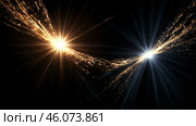 Abstract lighting, digital lens flare in black background, sun rays light isolated for overlay design, light of radiance. Abstract illustration, wallpaper. Create backdrop concept. Copy ad text space. Стоковое AI-изображение, AI-художник Aleksandr Golubev / Фотобанк Лори