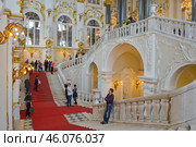 Иорданская лестница в Зимнем дворце Санкт-Петербурга (2016 год). Редакционное фото, фотограф Александр Алексеев / Фотобанк Лори