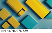 Blue and yellow square with a yellow square in the middle. Стоковое AI-видео, аниматор Sergey Grishin / Фотобанк Лори